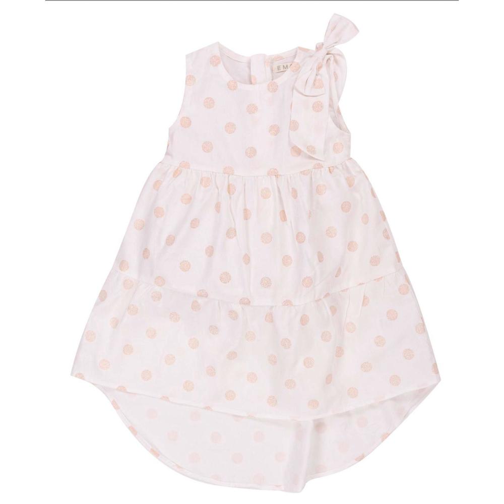 NEW EMC girl's glitter polka dots dress in pink